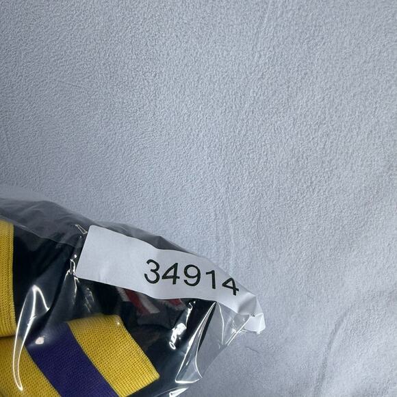 Vintage Los Angeles Lakers Warmup Shirt men's 3XL 3XT Black Suede Velour Snap - Picture 10 of 10